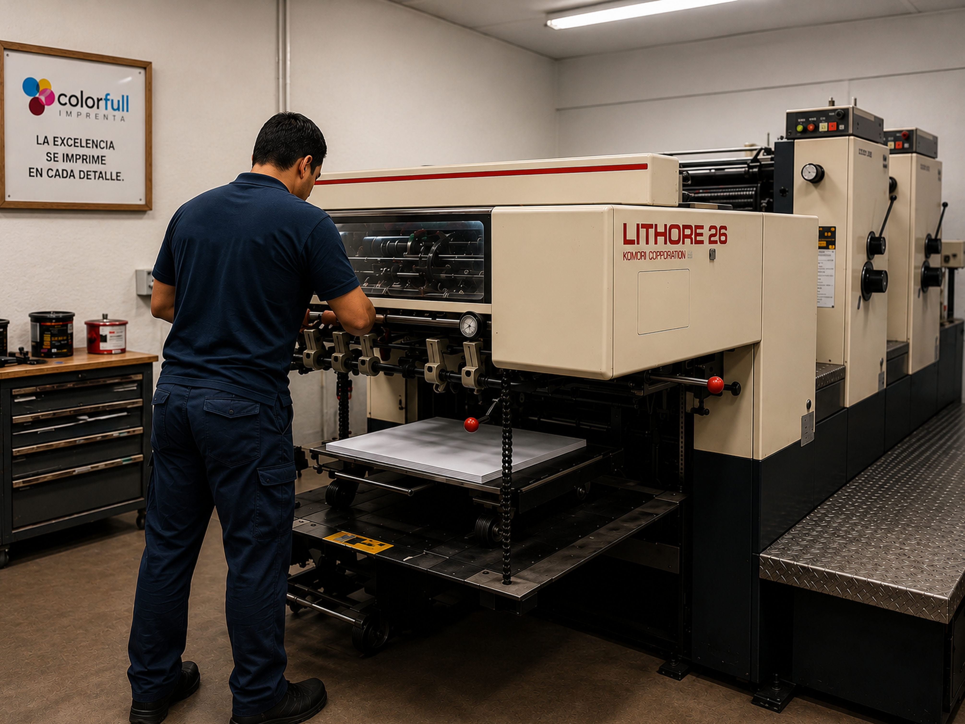 Imprenta industrial Komori offset de alta fidelidad - Colorfull